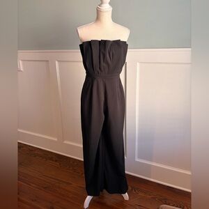 fab'rik Strapless Black Wide-Leg Jumpsuit